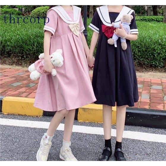 ワンピース レディース 半袖 セーラー服 ロリータ ゆめかわいい 双子コーデ オルチャン 韓国 夏 Thr Thrcorp 通販 Yahoo ショッピング