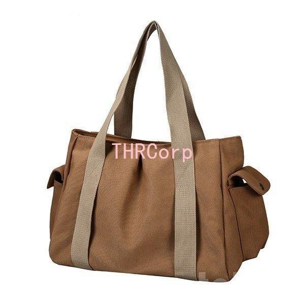 100 安い 値下げトートバッグキャンバス収納レディースメンズ男女通用2waya4通勤通学旅行大きめ大容量手提げ肩掛け軽量かわいい トートバッグ カラー カーキ Www Cognitiva La