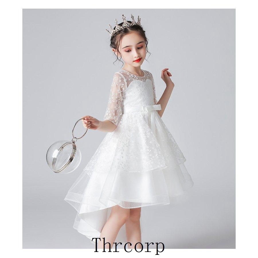 46 割引全てのアイテム 子供ドレス結婚式ワンピース袖ありミニドレスピアノ発表会キッズドレス子供服子どもフォ 女の子ファッション キッズ Coyoterungolf Com