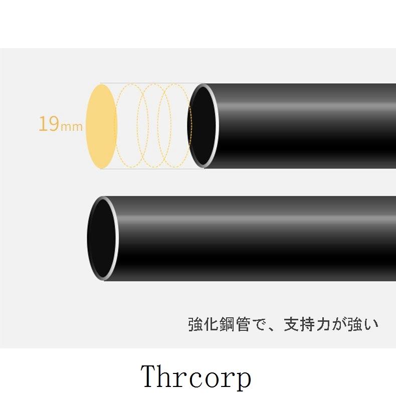 2層 ダブル ハンガーラック 幅80~145cm伸縮調整可能 調節可能 パイプハンガー 組立式 自立型 黒 ブラック コートラック ガーメントラック 収納ラック|thrcorp|03