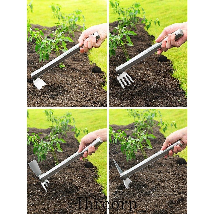 格安販売の 家庭鍬 レーキ 4点セット ステンレス製家庭鍬 くわ ガーデニング ダブルくわ つるはし 土掘り 家庭菜園 クワ 園芸道具 鍬 農具 農業 グリップハンドル式 雑貨 庭 Aynaelda Com