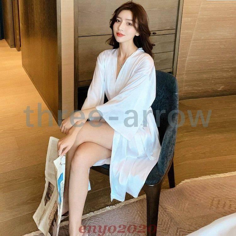 日本製 五分袖ワンピース ネグリジェ 春夏 バスローブ 大人可愛い オシャレゆったり 部屋着 レディース 前開きナイトガウン レションロングバスローブ パジャマ バスローブ サイズ L Www We Job Com