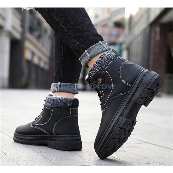 靴 メンズ マーティンブーツ 裏起毛 防寒靴 防滑 防寒 厚底 雪用 ショート ブーツ 通学 通勤 防水 防滑 雨 冬用ブーツ 雪対応 アウトドア Three 1700uspkp スリーアロー 通販 Yahoo ショッピング