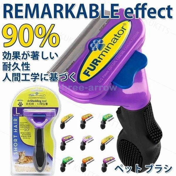 ペット ブラシ グルーミング 抜け毛 小型犬 小型猫 中型犬 大型犬 長毛 短毛 S M L ファーミネーター 海外輸入品 国際ブランド