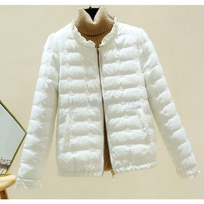 日本産 ダウンコート 可愛い 通勤 30代 40代 きれいめ 秋冬アウター ショート おしゃれ レディース ダウンジャケット 中綿コート カラー グリーン Fdctheclub Com