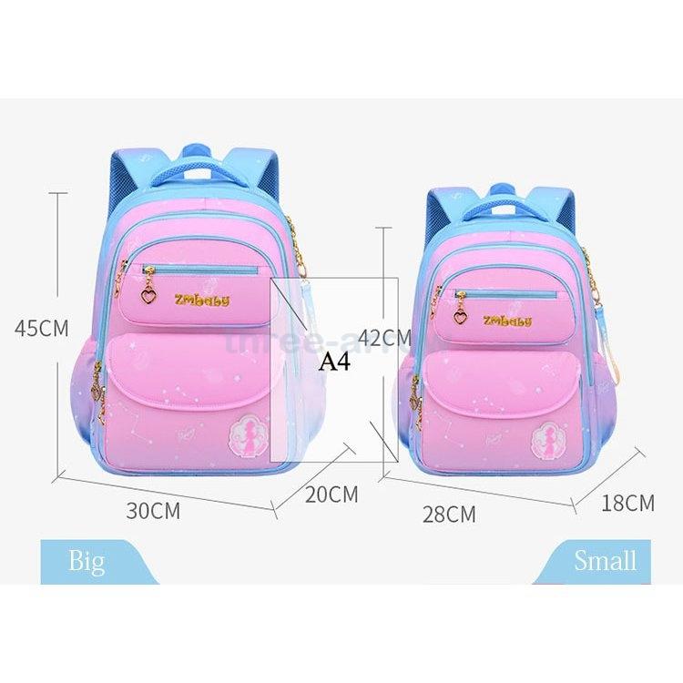 子供リュック グラデーション プリント リュックサック 春夏新作 キッズリュック 女の子 小学生 バックパック 可愛い 遠足 防水 アウトドア 通学 お祝い セーフティグッズ