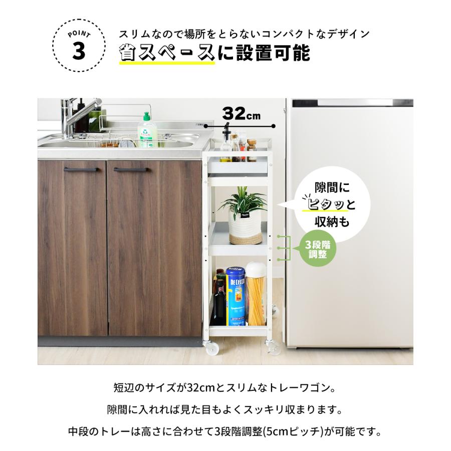 フラワースタンド キッチンワゴン 多肉棚 植物棚 植木鉢スタンド 引き出し トレーワゴン キャスター付き ハンドル付き 日本製 足立製作所_9