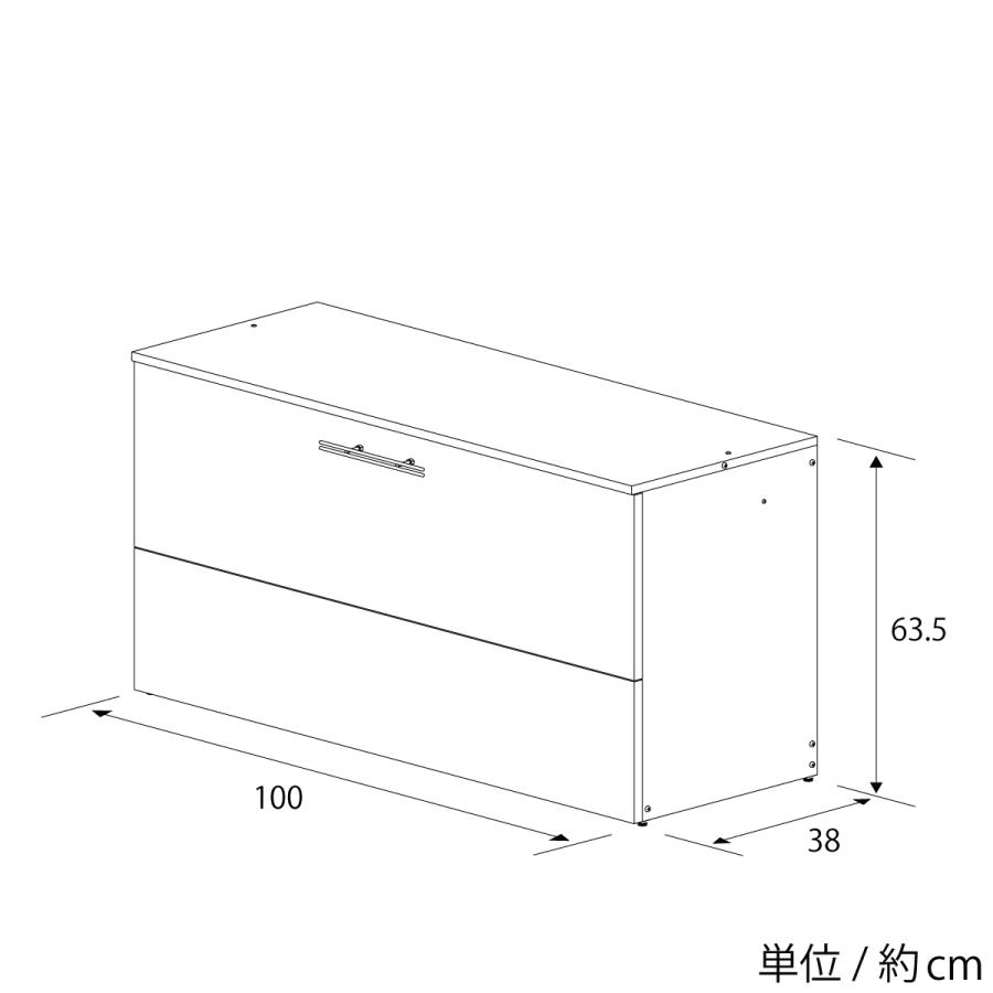 屋外収納庫 ゴミ置き場 大型 スリム ダンボールストッカー 防臭 保管庫 幅100 奥行38 176L ガルバ 収集ボックス DIY 足立製作所 | ブランド登録なし | 18