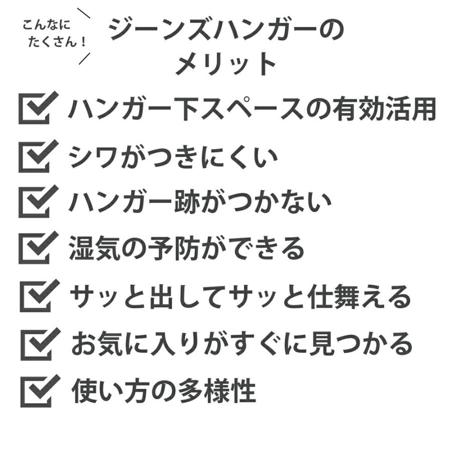 THE JEANS HANGER（ザ・ジーンズハンガー ラック）10本掛け 日本製 - スラックスハンガー 高さ調節可能 耐荷重1kg_2