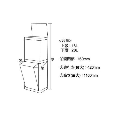 DULTON（ダルトン） ステンレス製ゴミ箱 2-COMPARTMENT BIN 18_20