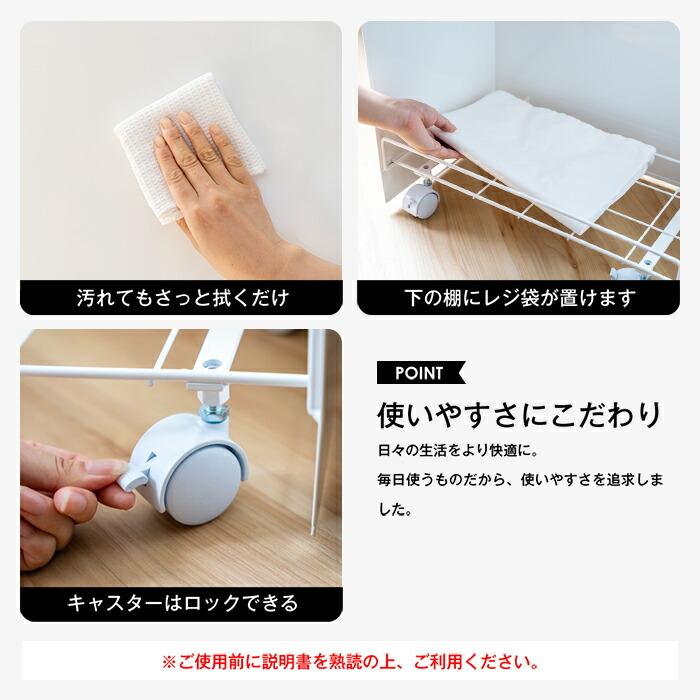 kakusu 隠しキャスター付き ダストボックス 3分別 15リットル×3