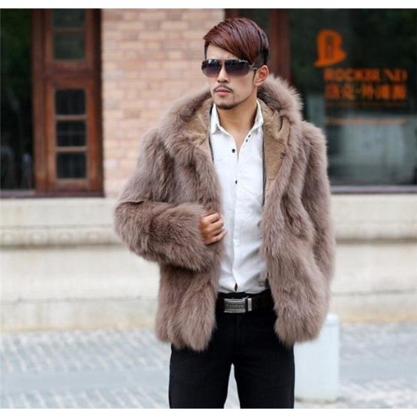 毛皮コート ファーコート メンズ アウター ジャケット ふわふわ ファー