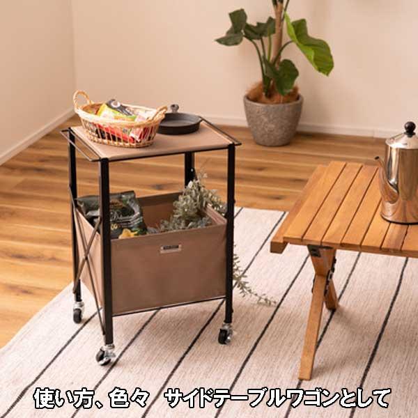 キッチンワゴン キャスター付き 2段 スリム 天板トレー 折りたたみ