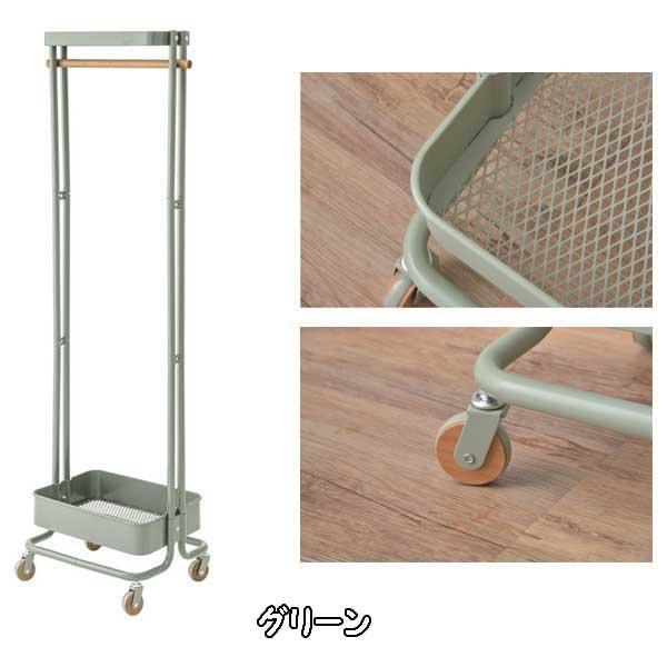 キャスター付きの頑丈でスリムなハンガーラック、省スペースで収納力抜群 ハンガーラック スリム 40cmタイプ 頑丈 おしゃれ 2段収納 ナチュラル