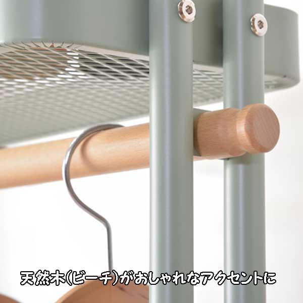 ハンガーラック スリム 40cmタイプ 頑丈 おしゃれ 2段収納 ナチュラル