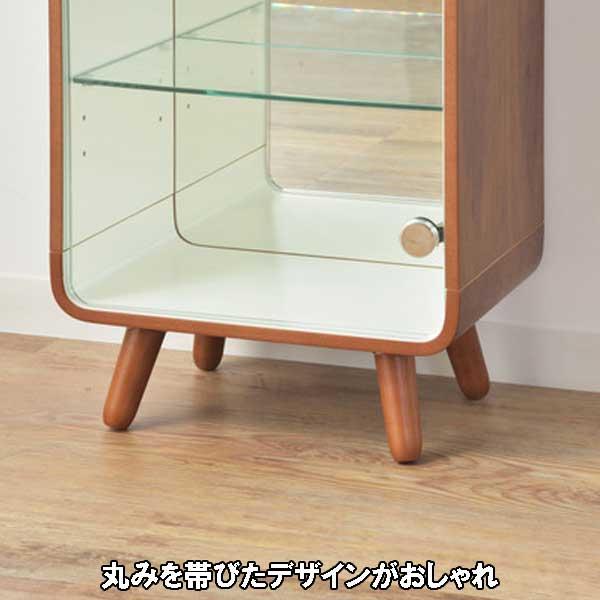 キャビネット 木製 奥行き25cm ガラス扉 Sタイプ コレクションシェルフ