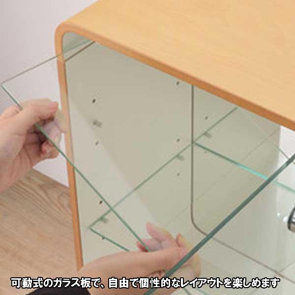 キャビネット 木製 ガラス扉 奥行き25cm Lタイプ コレクション キャビネット 木製 ガラス扉 奥行き25cm Lタイプ コレクション