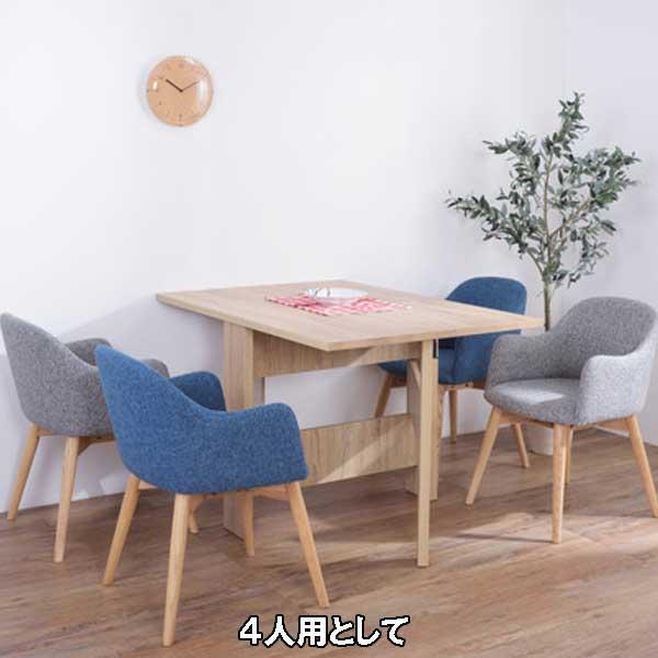 ダイニングテーブル 伸縮 幅120 2〜4人用 北欧デザイン 折りたたみ式