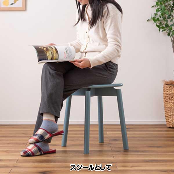 スツール 椅子 高さ40cm 木製 ラバーウッド おしゃれ ポップなカラー4色_14