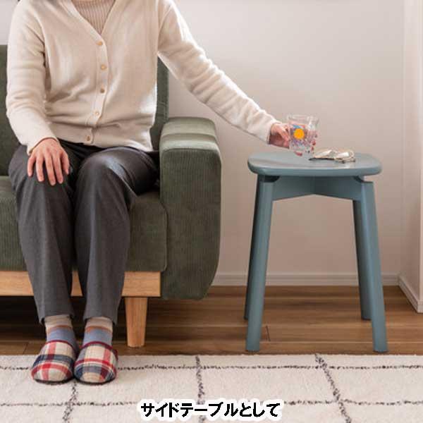 スツール 椅子 高さ40cm 木製 ラバーウッド おしゃれ ポップなカラー4色_16