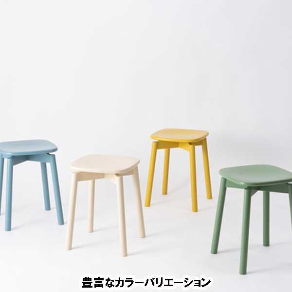 スツール 椅子 高さ40cm 木製 ラバーウッド おしゃれ ポップなカラー4色_19