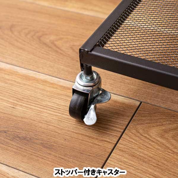 キッチンワゴン キャスター付き 天板付き 3段 高さ調整 フォールディングラック 3カラー_13