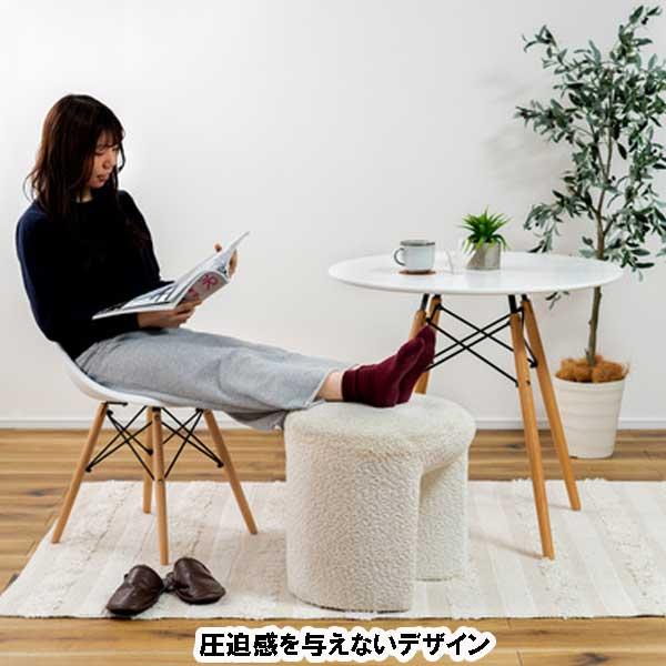 スツール 椅子 高さ40cm 木製 オットマン 丸型 おしゃれ ユニークな