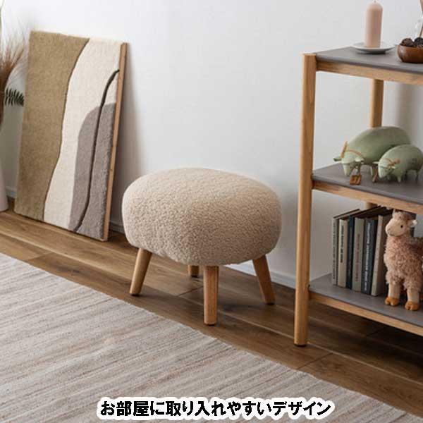 スツール 椅子 高さ30cm 木製 丸型 おしゃれ ころんとしたフォルム 4