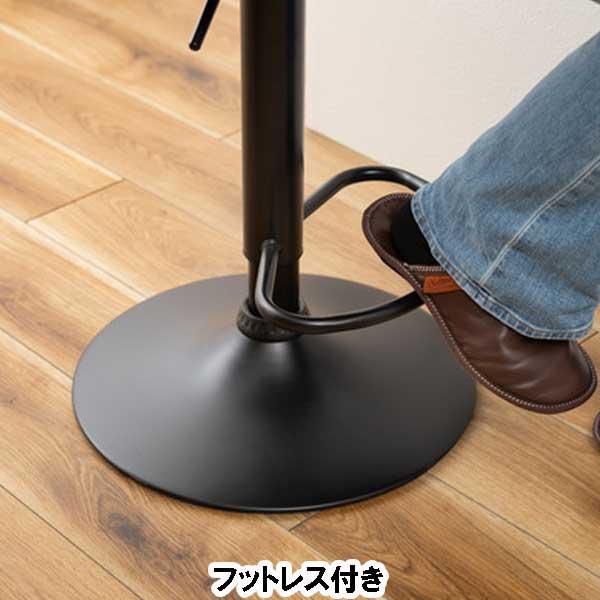 カウンターチェア 回転座面 昇降式 丸椅子 おしゃれ スチール×ファブリック 2カラー_15