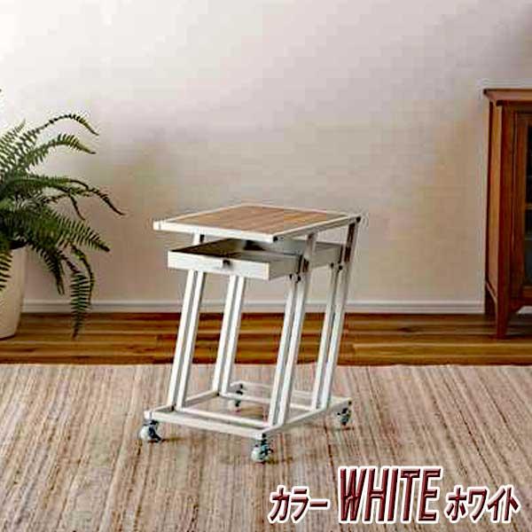 サイドテーブル キャスター スリム 収納 キャスター付き 機能性と