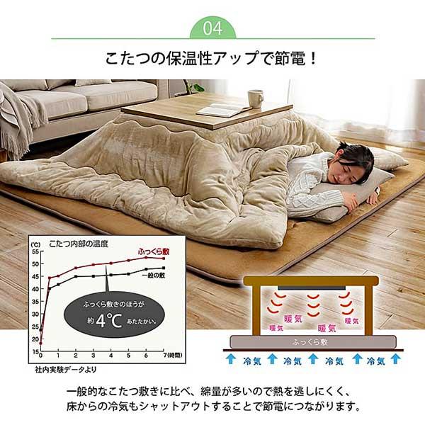 ラグ 3畳 厚手 冬 190×240cm 北欧 防音 保温性 日本製 40mmボリュームタイプ 4カラー