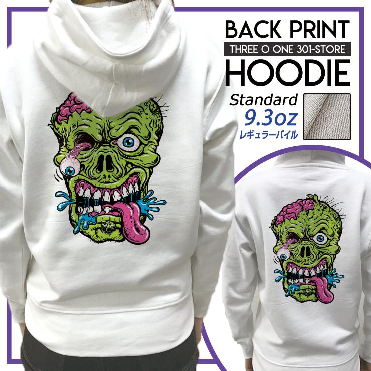 パーカー メンズ フード付き スウェット プルオーバー 長袖 バックプリント おしゃれ ペア ゾンビ ホラー グラフィック ストリート かっこいい Backdp8078 Three O One 301 Store 通販 Yahoo ショッピング