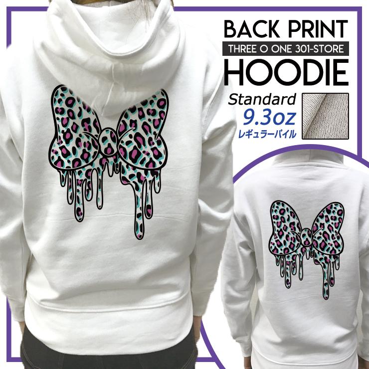 パーカー メンズ フード付き スウェット プルオーバー 長袖 バックプリント おしゃれ ペア カップル キャラクター Minnie Ribbon リボン ヒョウ柄 かわいい Backdp8081 Three O One 301 Store 通販 Yahoo ショッピング