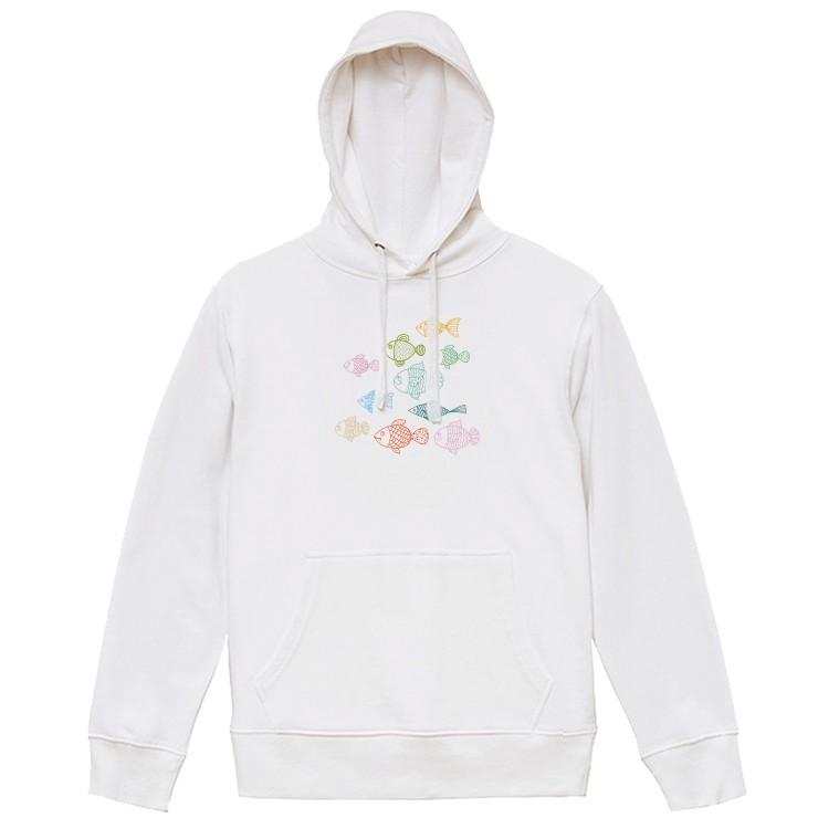 パーカー メンズ フード付き スウェット プルオーバー 長袖 魚 お魚 魚群 イラストおもしろtシャツ Dp8631 Three O One 301 Store 通販 Yahoo ショッピング