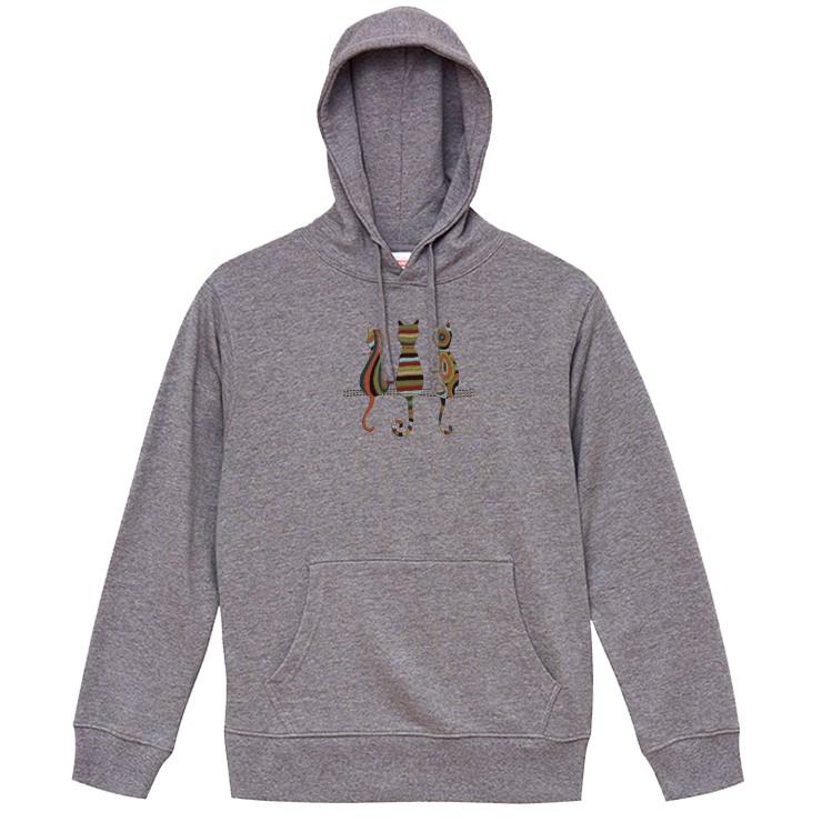 パーカー メンズ フード付き スウェット プルオーバー 長袖 猫 ネコ 刺繍風プリント キャット 後ろ姿 Dp8633 Three O One 301 Store 通販 Yahoo ショッピング