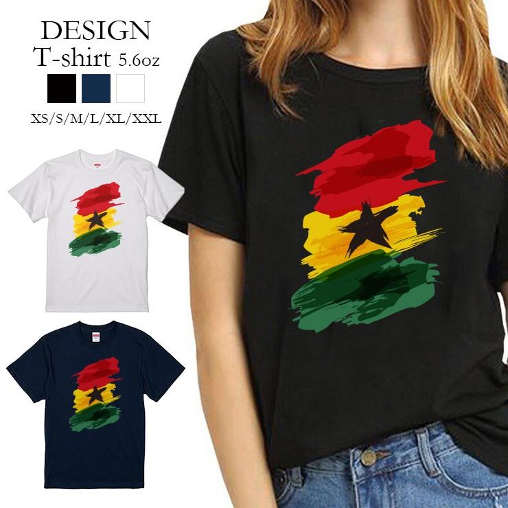 Tシャツ トップス レディース 長袖 Tシャツ ペア 男女兼用 ラスタカラー 国旗 ガーナ アフリカ Nobwcq2yy0 Cosbrapim Com Br