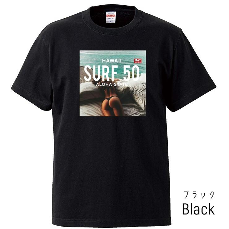 Tシャツ メンズ レディース 半袖 高品質 男女兼用 セクシー ガール フォトT サーフ ハワイ アロハ SURF ALOHA クルーネック プリントTシャツ｜three-o-one｜04