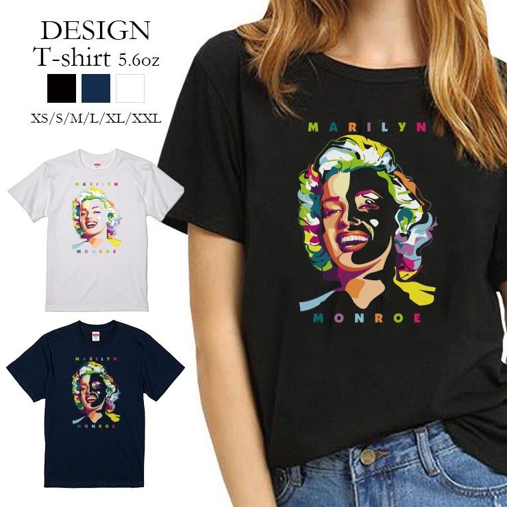 Tシャツ レディース 半袖 トップス 男女兼用 マリリンモンロー Marilyn 