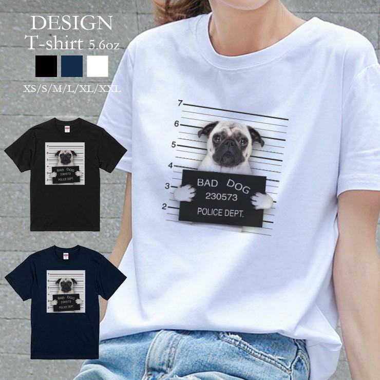 Tシャツ レディース 半袖 トップス 男女兼用 犬 イヌ ワル犬 悪い犬 おもしろtシャツ クルーネック プリントtシャツ Dt8670 W Three O One 301 Store 通販 Yahoo ショッピング