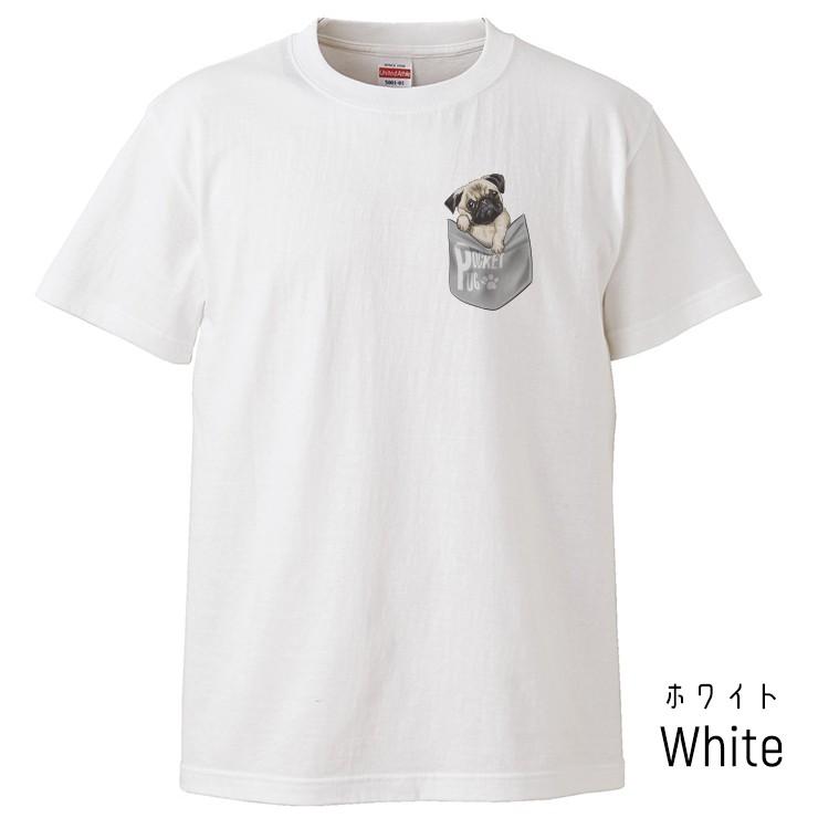 Tシャツ メンズ 半袖 ブランド おもしろ パーカー パグ PUG ポケット