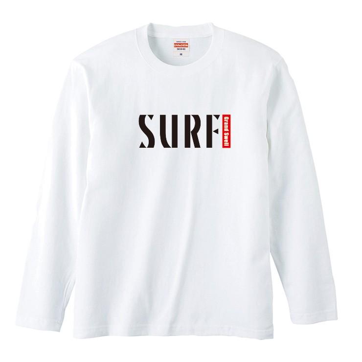 Tシャツ ロンt 長袖 メンズ Grandswell Surf ロゴ アート Boxロゴ シンプル 西海岸 サーフスタイル カッコいい トレンド メンズ ファッション ロングtシャツ 人気カラーの