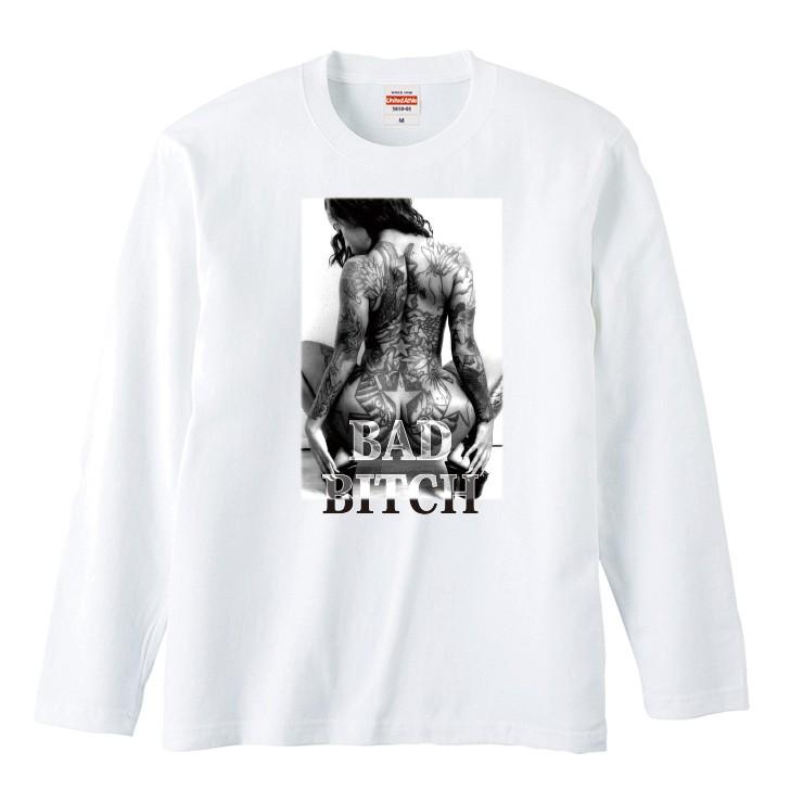 Tシャツ ロンT 長袖 メンズ Bad Bitch バッドビッチ TATOO タトゥー