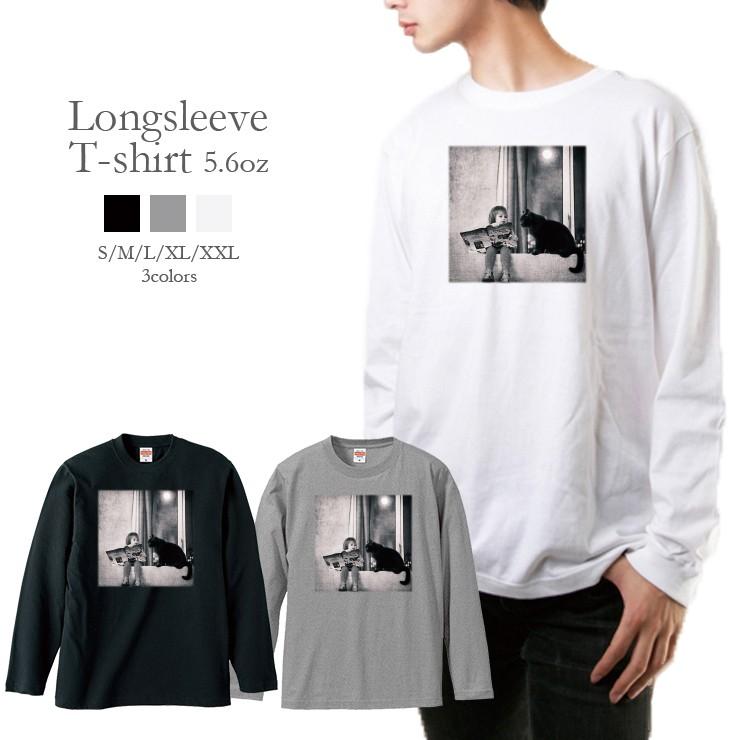 Tシャツ ロンt メンズ 長袖 猫 ネコ 黒猫 子供とねこ Cat カワイイ おしゃれ トレンド メンズファッション ロングtシャツ Longt5600 Three O One 301 Store 通販 Yahoo ショッピング