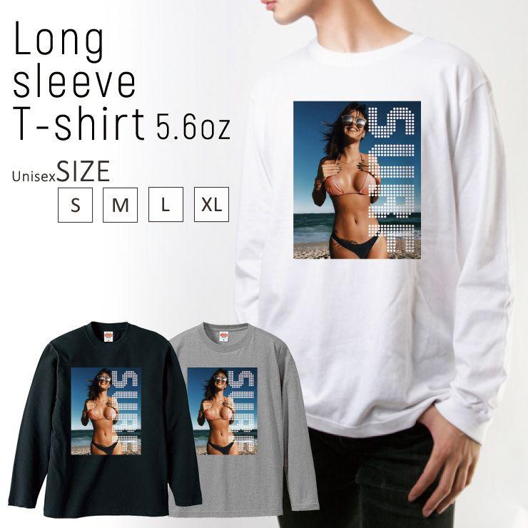 Tシャツ ロンt 長袖 メンズ セクシー ガール 水着 海 サーフ ロゴ 夏 メンズファッション ロングtシャツ Longt8525 Three O One 301 Store 通販 Yahoo ショッピング