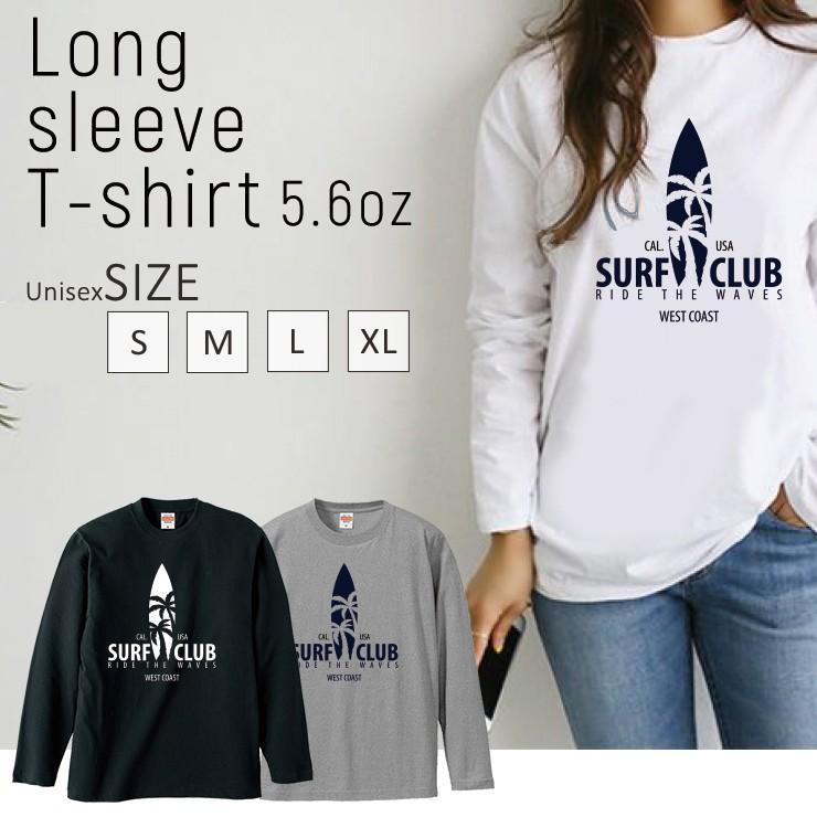 Tシャツ トップス レディース 長袖 Tシャツ ペア 男女兼用 サーフ ヤシの木 ハワイ 夏 ロゴ Surf ボード Longt8545 W Three O One 301 Store 通販 Yahoo ショッピング