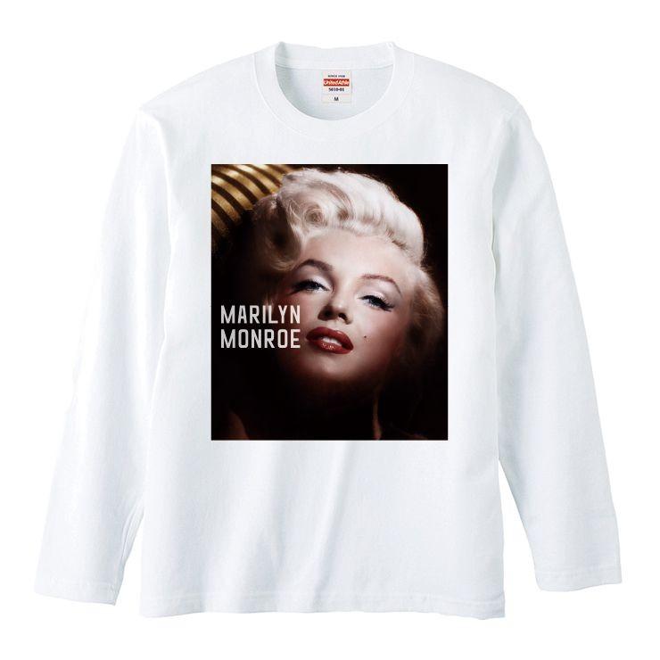 Tシャツ ロンT 長袖 メンズ 男女兼用 マリリンモンロー Marilyn Monroe