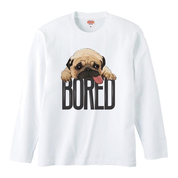 ロンt メンズ 長袖 Tシャツ レディース トップス ペア パグ 犬 Pug Deal With It サングラス かっこいい アウトレット 送料無料