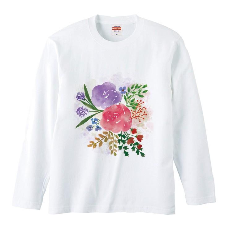 Tシャツ ロンt 長袖 メンズ 男女兼用 水彩 花柄 フラワー メンズファッション ロングtシャツ Longt9625 Three O One 301 Store 通販 Yahoo ショッピング