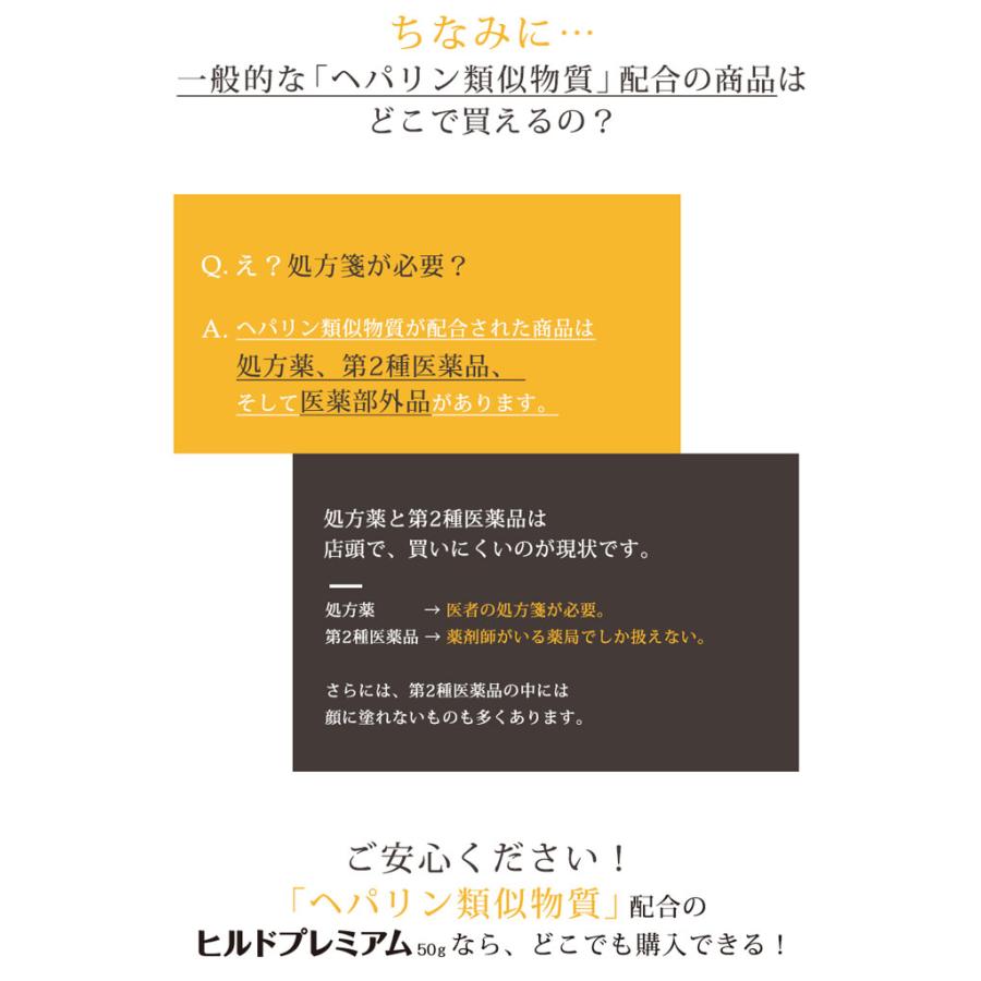 ヘパリン ヘパリン類似物質クリーム 2本セット ヒルドプレミアム 50g 医薬部外品 乾燥肌 肌荒れに 日本製｜three-peace｜06