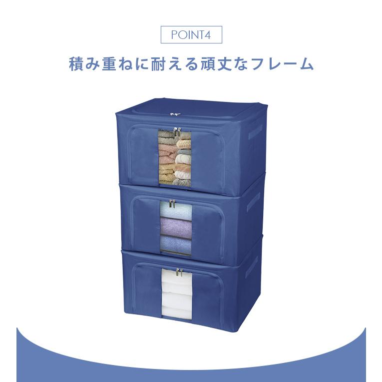 折りたたみ 収納ボックス 不織布 ケース 窓付き 前開き 中身が見える
